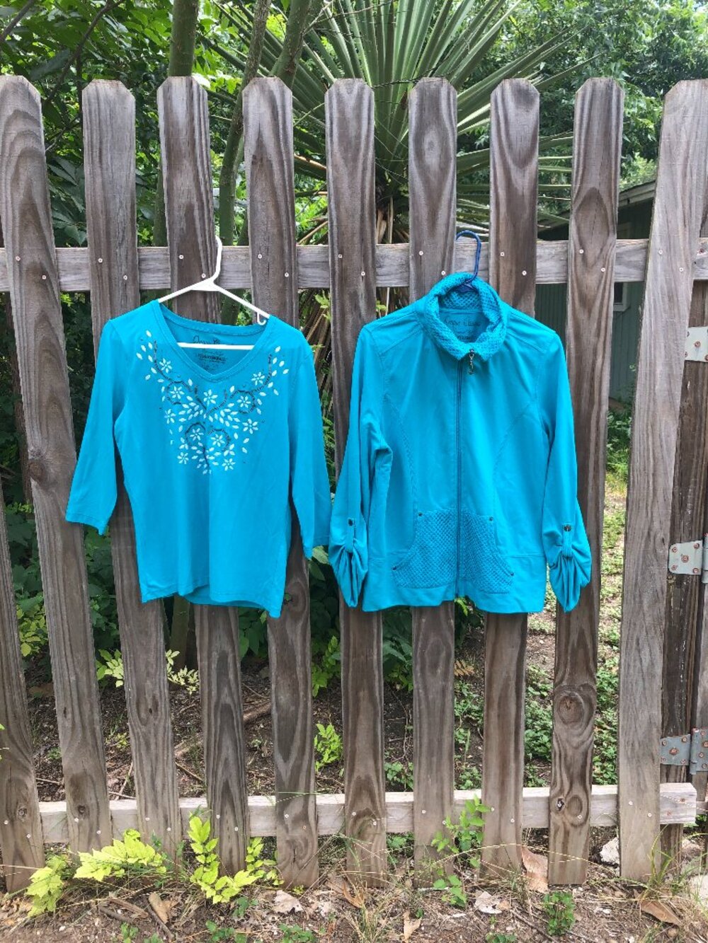 Onque Casuals Blue T-shirt (Med) and Jacket (Large)